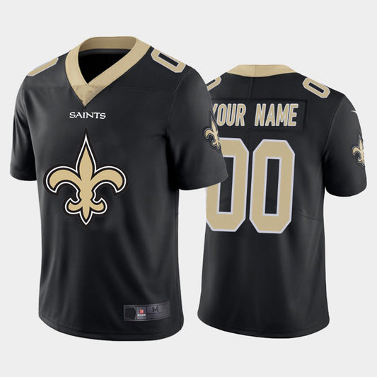 Custom NO.Saints Black Team Big Logo Vapor Untouchable Limited Jersey American Jerseys Stitched Jersey Football Jerseys