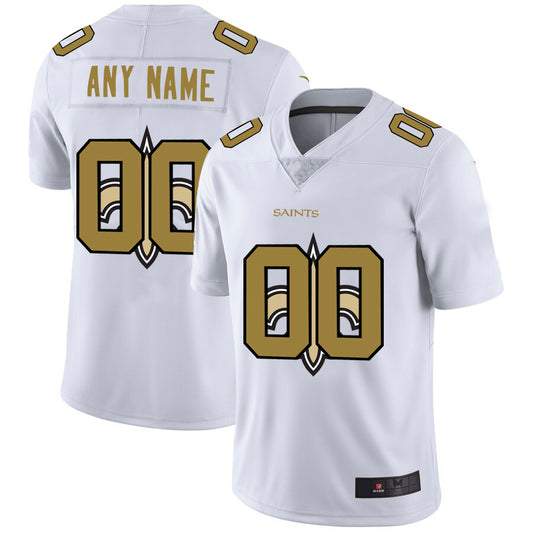 Custom NO.Saints  White Team Big Logo Vapor Untouchable Limited Jersey American Stitched Jersey Football Jerseys