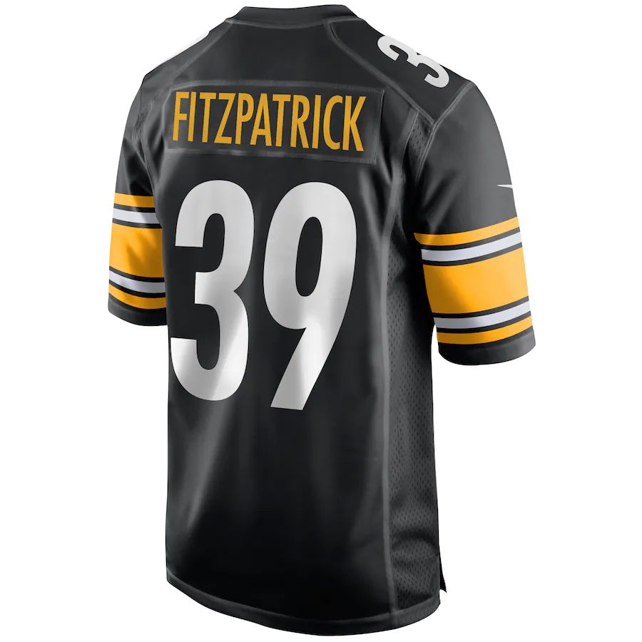 P.Steelers #39 Minkah Fitzpatrick Black Game Jersey Stitched American ...