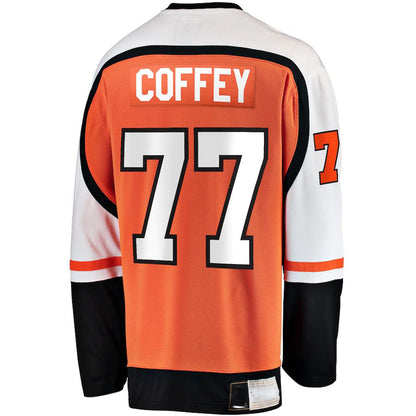 P.Flyers #77 Paul Coffey Fanatics Branded Premier Breakaway Retired Player Jersey  Stitched American Hockey Jerseys