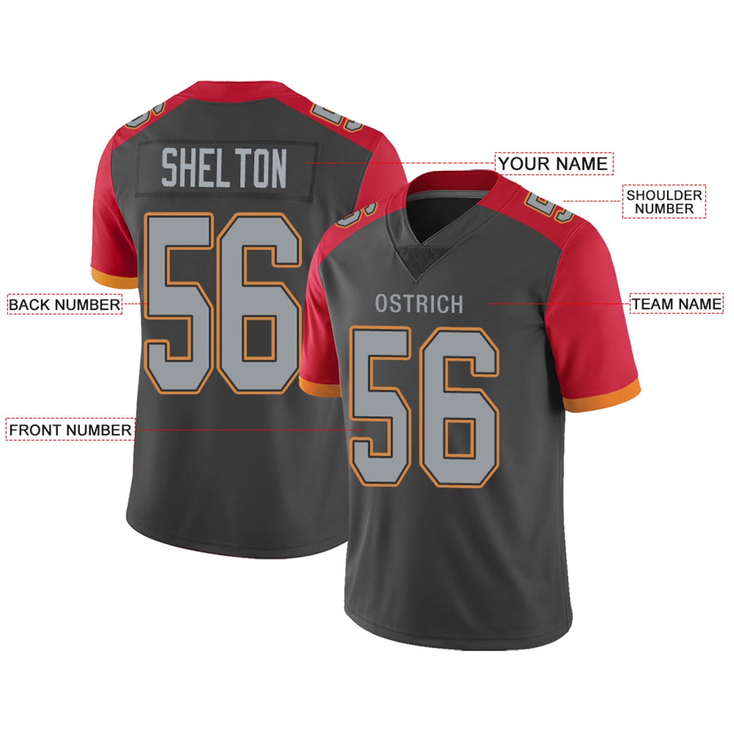 Custom TB.Buccaneers Football Jerseys Team Player or Personalized Design Your Own Name for Men's Women's Youth Jerseys Red