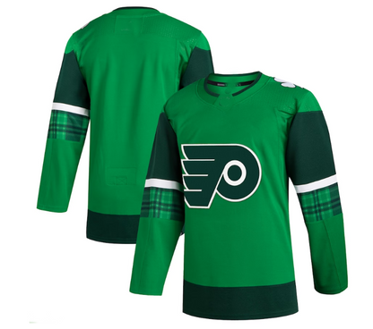 P.Flyers 2023 St. Patrick's Day Primegreen Authentic Jersey - Kelly Green Stitched American Hockey Jerseys