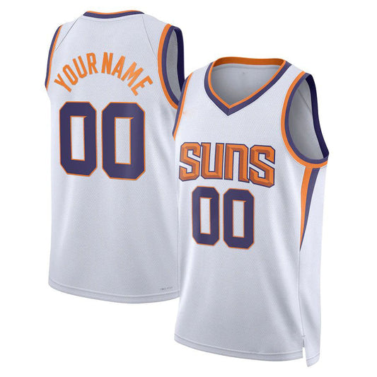 Custom P.Suns Unisex 2022-23 Swingman Custom Jersey White  Association Edition Stitched Basketball Jersey