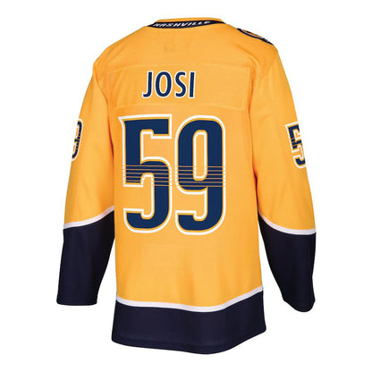 N.Predators #59 Roman Josi Home Authentic Player Jersey Gold Stitched American Hockey Jerseys