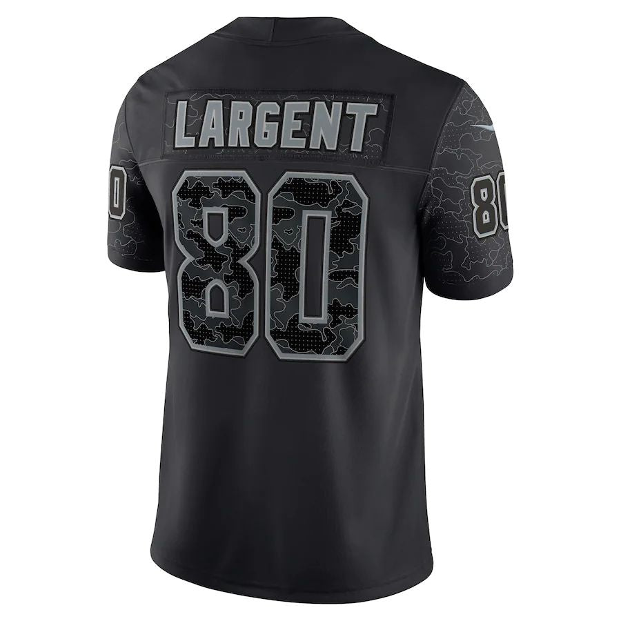 S.Seahawks #80 Steve Largent Black Retired Player RFLCTV Limited Jerse ...