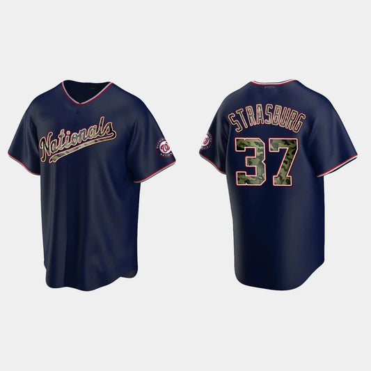 Washington Nationals Stephen Strasburg Navy Alternate Replica Jersey