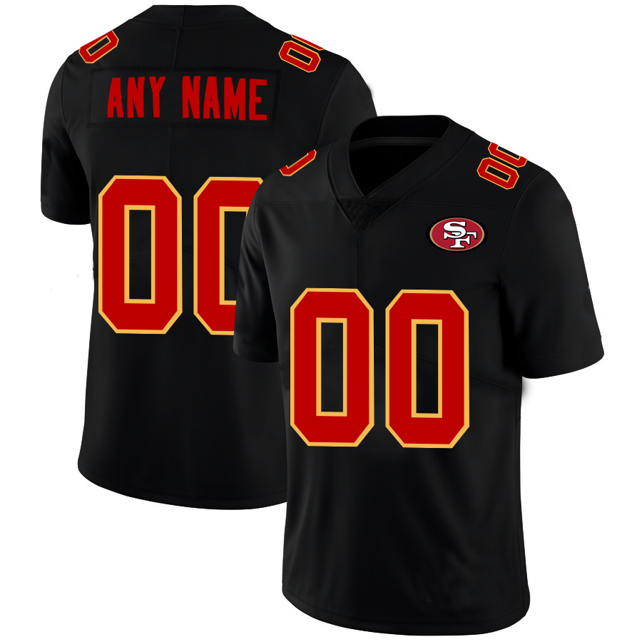Custom SF.49ers Black American Stitched Name And Number Size S to 6XL Christmas Birthday Gift Football Jerseys