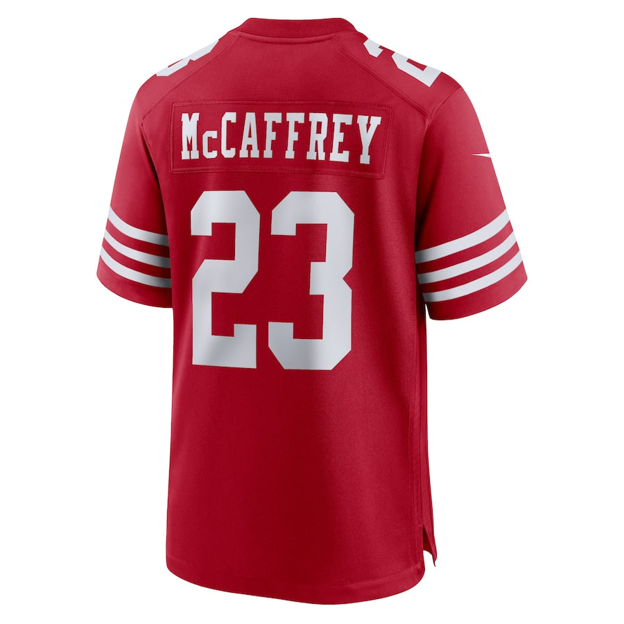 SF.49ers #23 Christian McCaffrey Scarlet Game Player Jersey Stitched A ...