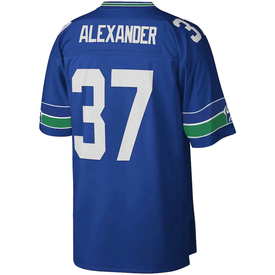 S.Seahawks #37 Shaun Alexander Shaun Alexander Mitchell & Ness Royal 2000 Legacy Replica Jersey Stitched American Football Jerseys