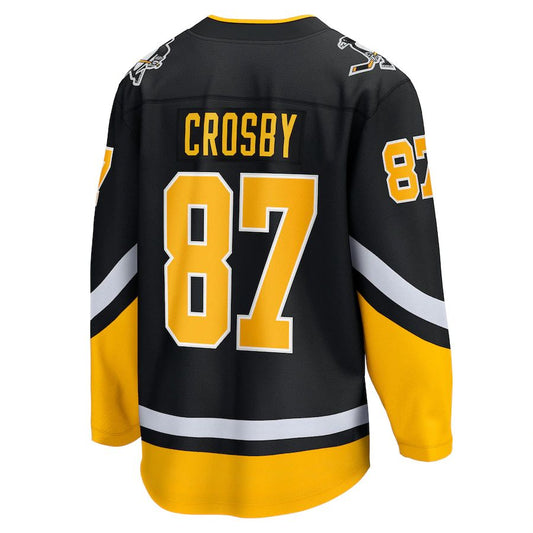 New Pittsburgh Penguins Sidney Crosby #87 Hockey Yellow Stitched Jersey  S-3XL