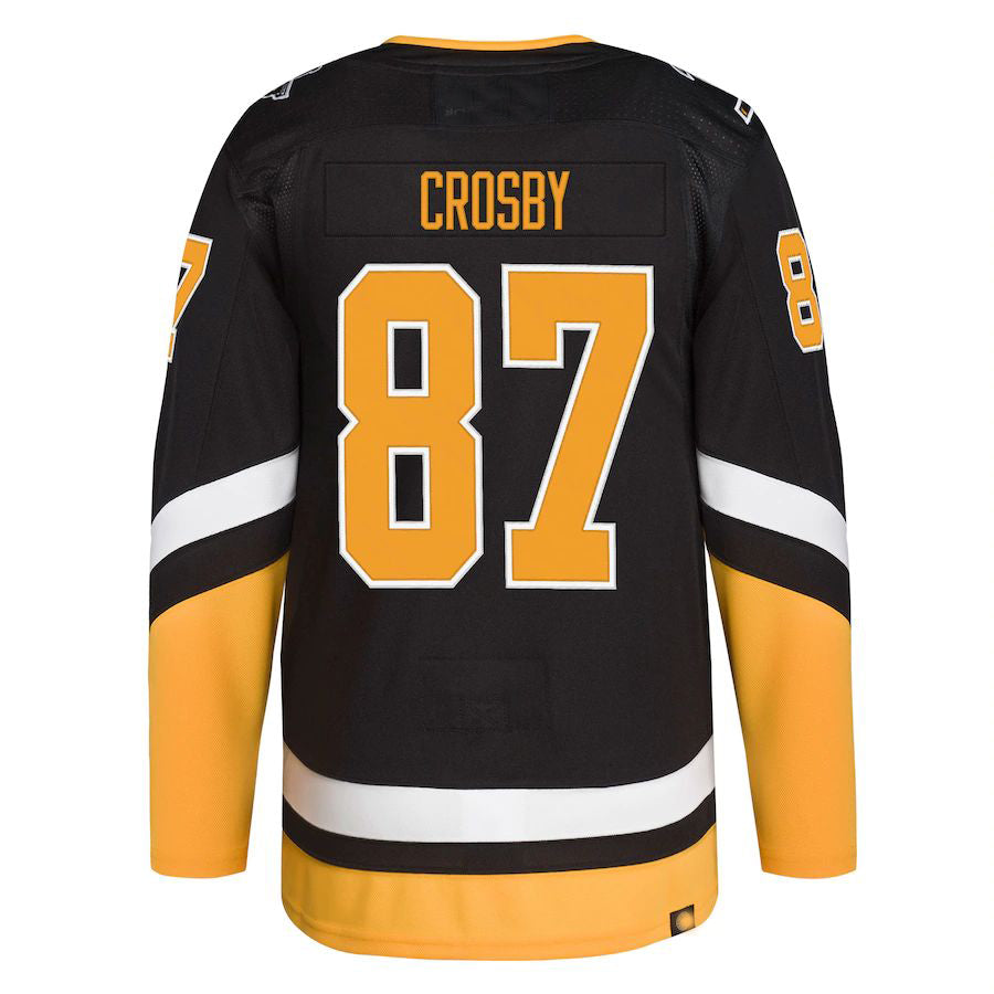 P.Penguins #87 Sidney Crosby 2021-22 Alternate Primegreen Authentic Pro Player Jersey  Black Stitched American Hockey Jerseys