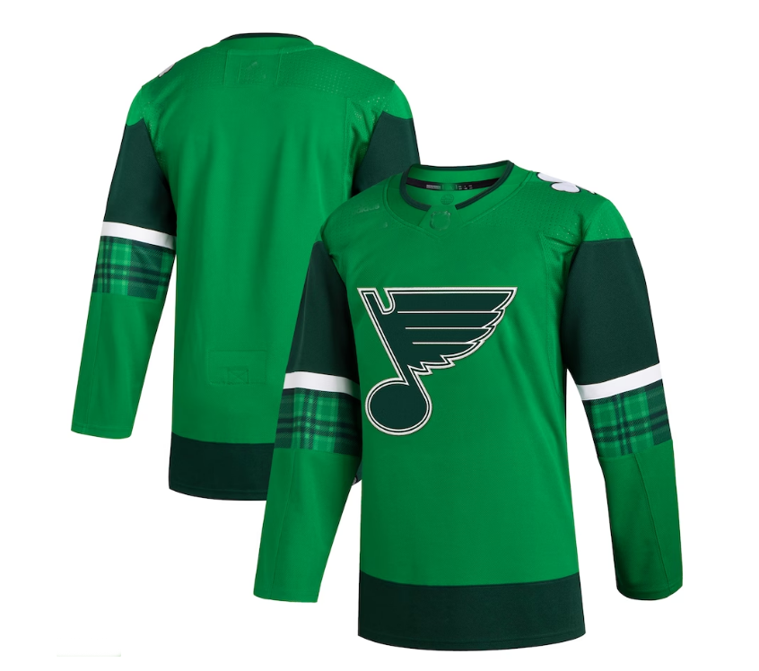 St.Louis Blues 2023 St. Patrick's Day Primegreen Authentic Jersey - Kelly Green Stitched American Hockey Jerseys