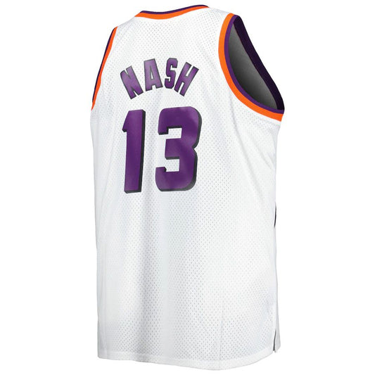 P.Suns #13 Steve Nash Mitchell & Ness Big & Tall Hardwood Classics 1996-97 Swingman Jersey White Stitched American Basketball Jersey