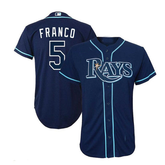 Tampa Bay Rays #5 Wander Franco Alternate Replica Player Jersey - Navy Baseball Jerseys