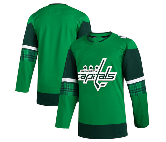 W.Capitals 2023 St. Patrick's Day Primegreen Authentic Jersey - Kelly Green Stitched American Hockey Jerseys