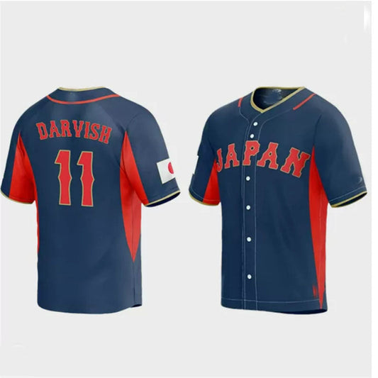 #11 Yu Darvish Japan Baseball 2023 World Baseball Classic Jersey ¨C Navy Stitches Baseball Jerseys