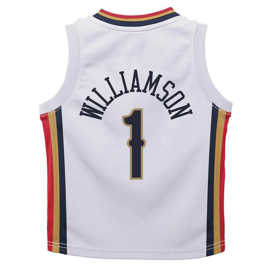 NO.Pelicans #1 Zion Williamson Infant 2021-22 City Edition Replica Jersey  City Edition White Stitched American Basketball Jersey