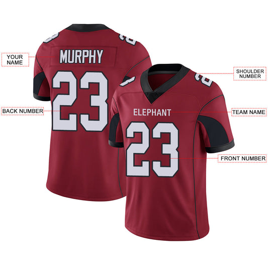 Custom A.Cardinal Men's American Red Stitched Football Jerseys