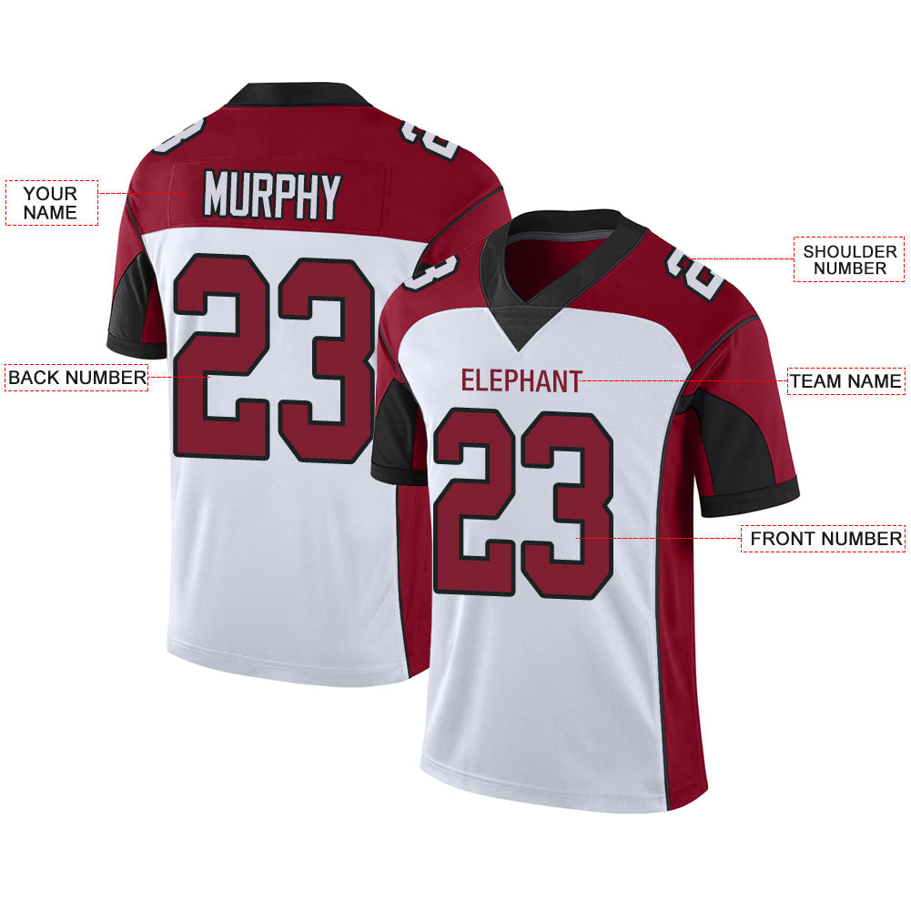 Custom A.Cardinal Men's American White Stitched Football Jerseys