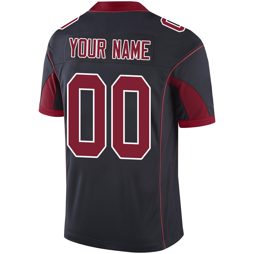 Custom A.Cardinal Men's American Color Rush Black Stitched Football Jerseys