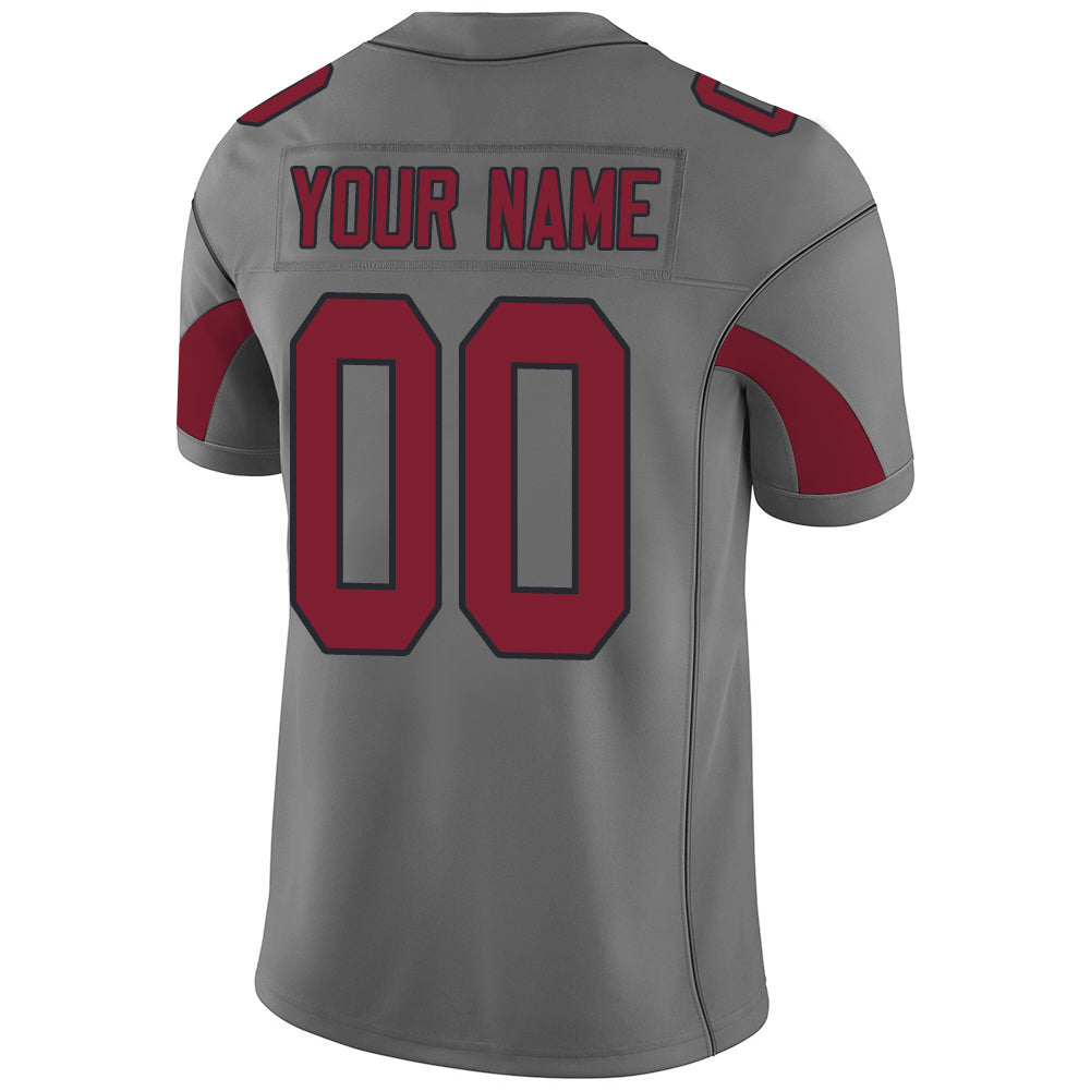 Custom A.Cardinal Men's American Grey Fashion Vapor Limited Stitched Football Jersey