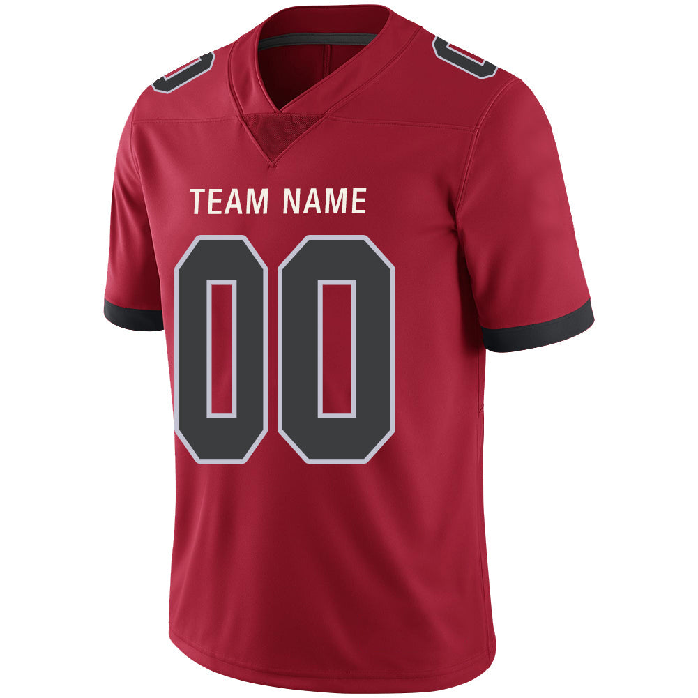 Custom A.Falcon Men's American Color Rush Red Stitched Football Jersey