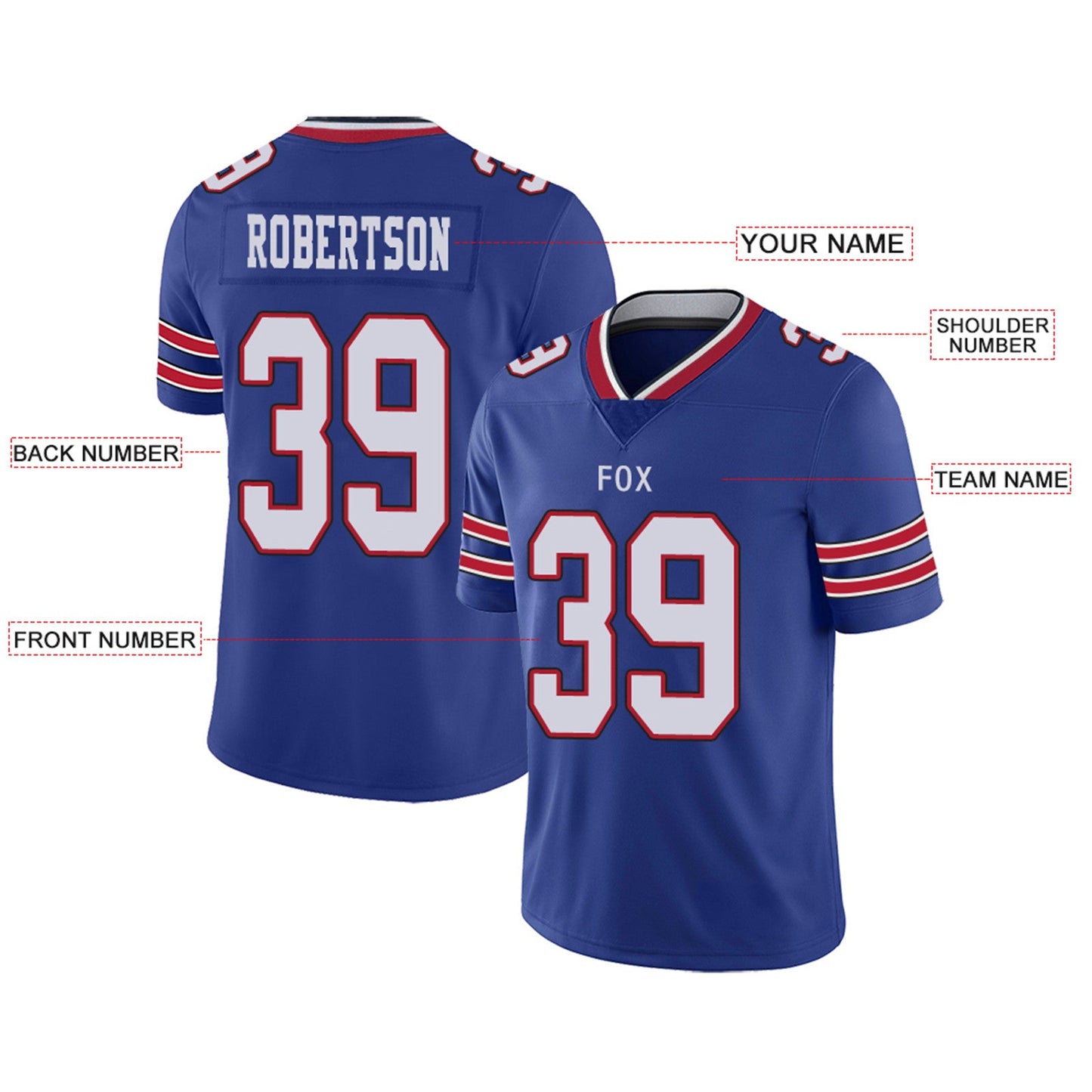 Custom B.Bills Football Jerseys Team Player or Personalized Design Your Own Name for Men's Women's Youth Jerseys Royal