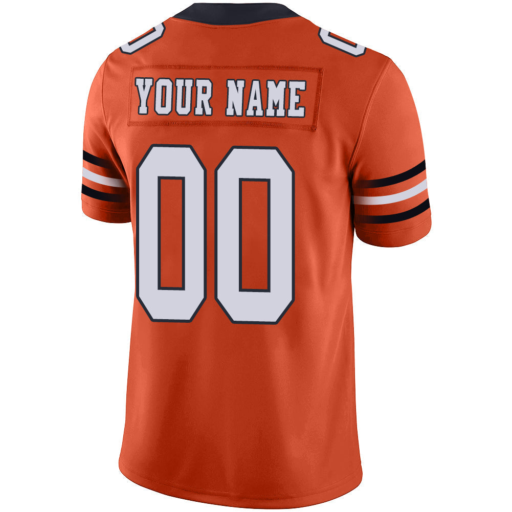 Custom C.Bear Stitched American Football Jerseys Personalize Birthday Gifts Orange Jersey