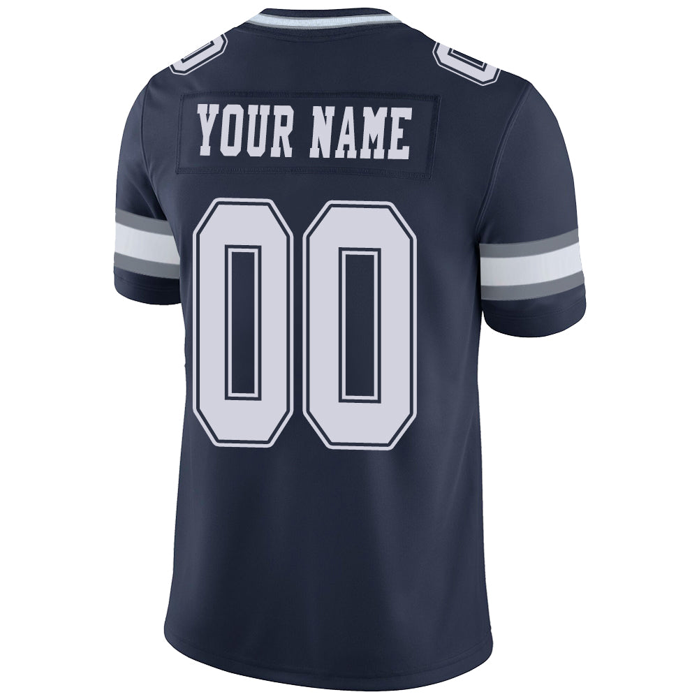 Custom D.Cowboys Stitched American Football Jerseys Personalize Birthday Gifts Navy Jersey