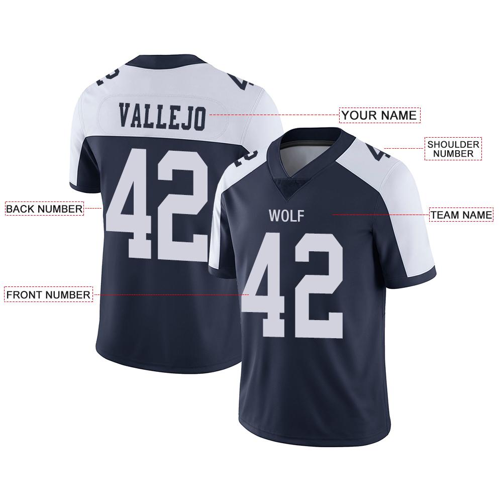 Custom D.Cowboys American Men's Youth And Women Stitched Navy Football Jerseys Personalize Birthday Gifts Jerseys