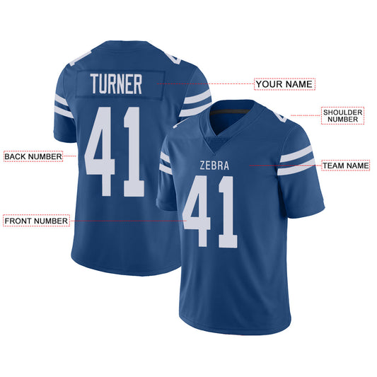 Custom IN.Colts Stitched American Football Jerseys Personalize Birthday Gifts Blue Jersey