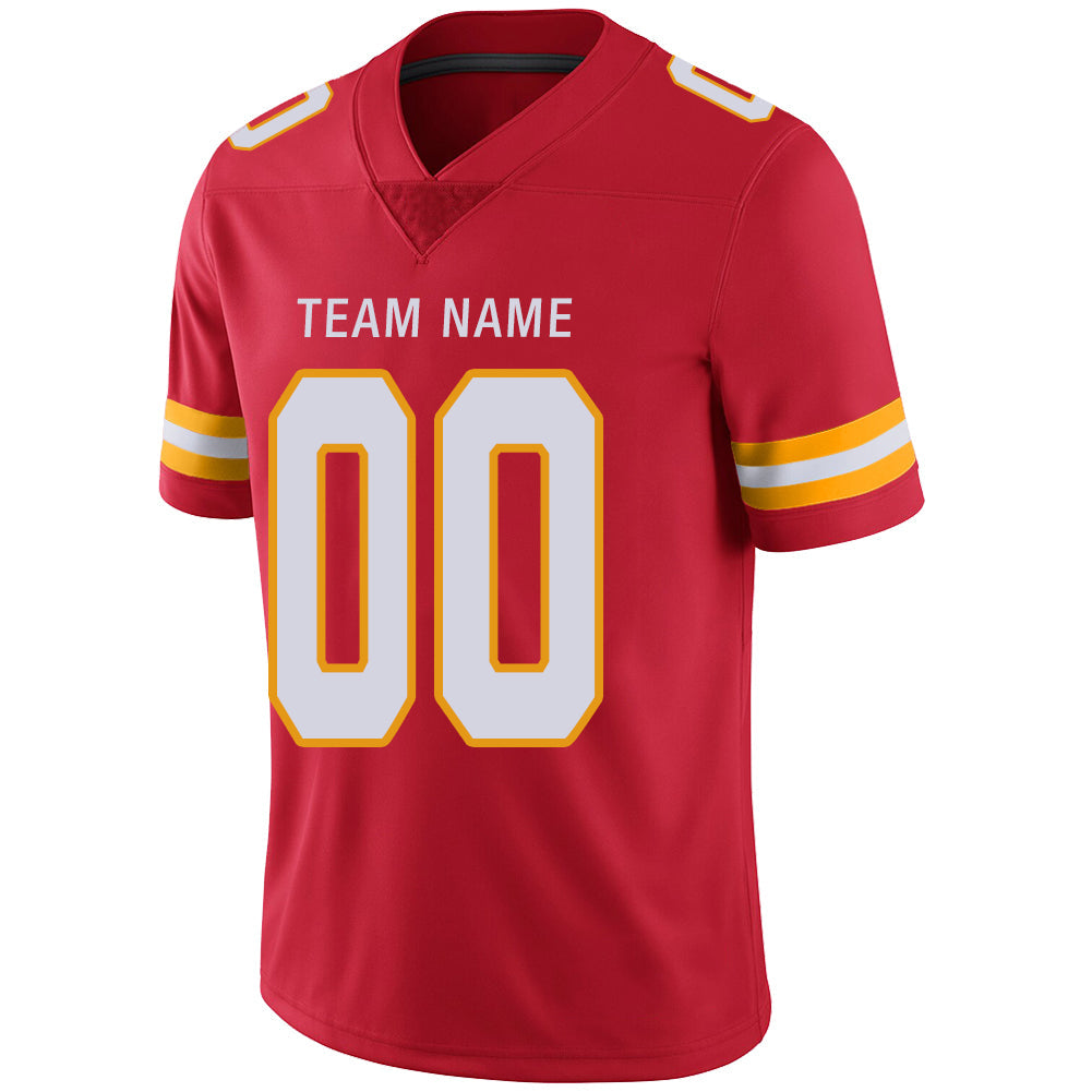 Custom KC.Chiefs Stitched American Football Jerseys Personalize Birthday Gifts Red Jersey