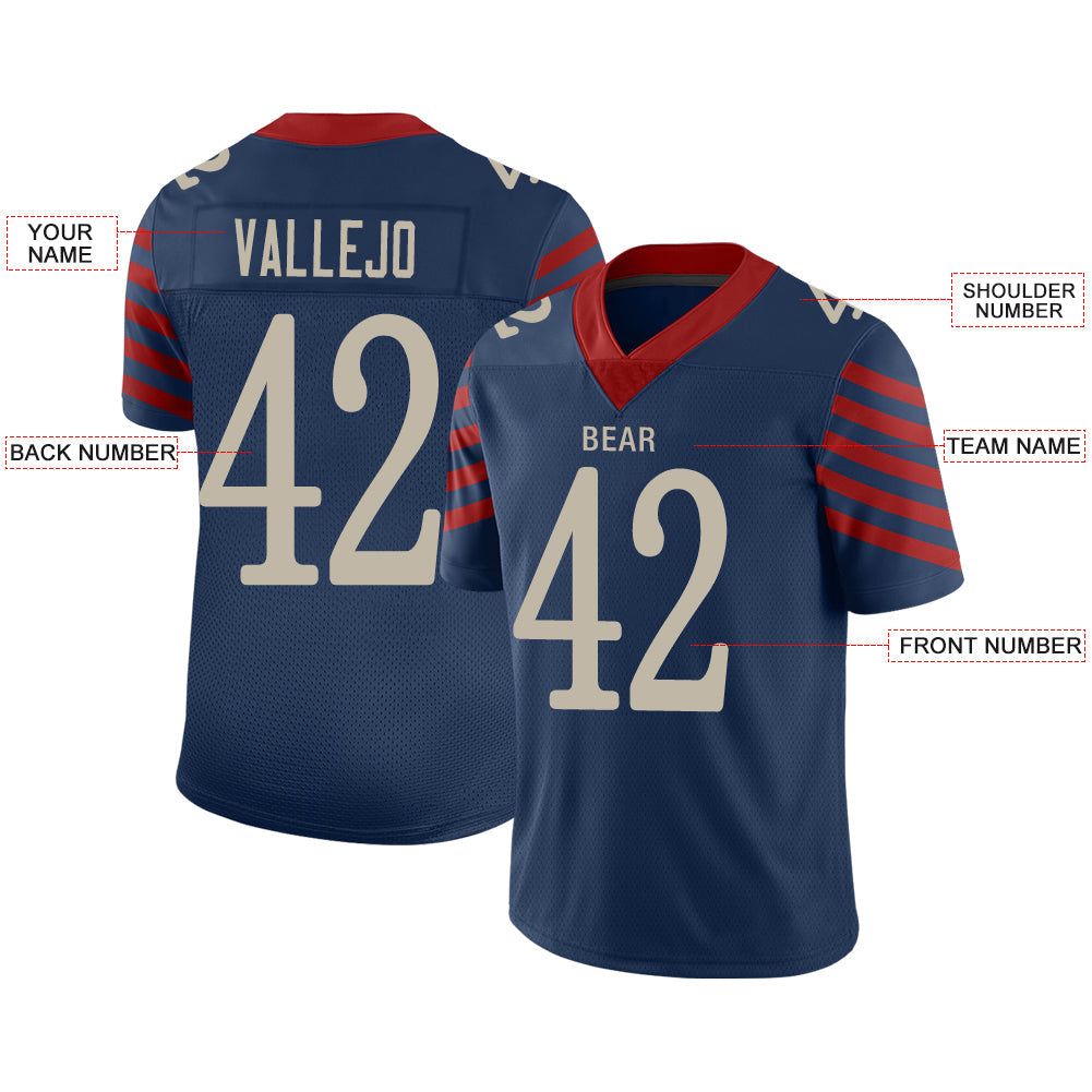 Custom NE.Patriots Stitched American Football Jerseys Personalize Birthday Gifts Navy Jersey