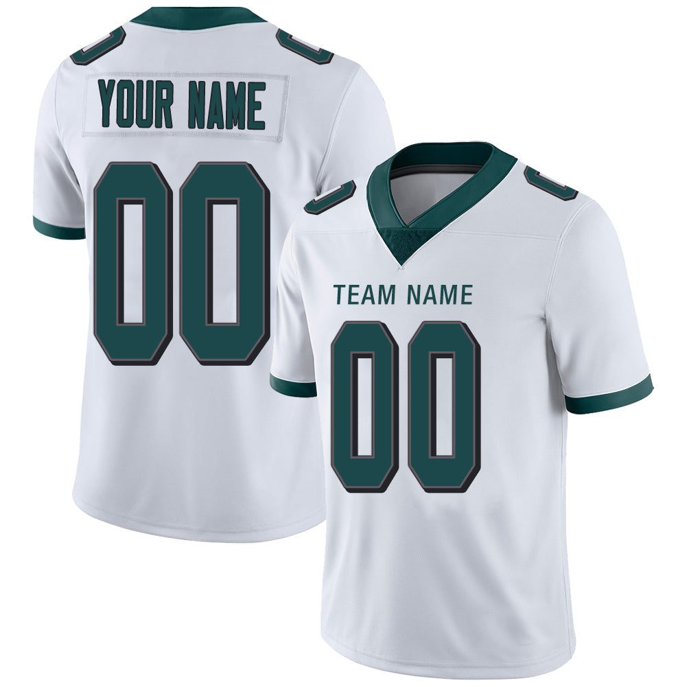 Custom P.Eagles Stitched American Football Jerseys Personalize Birthday Gifts White Jersey