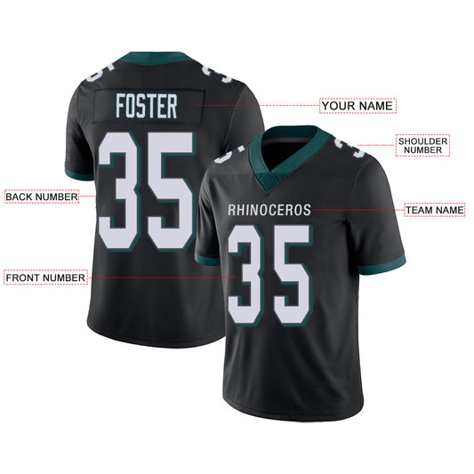 Custom P.Eagles Stitched American Football Jerseys Personalize Birthday Gifts Black Jersey