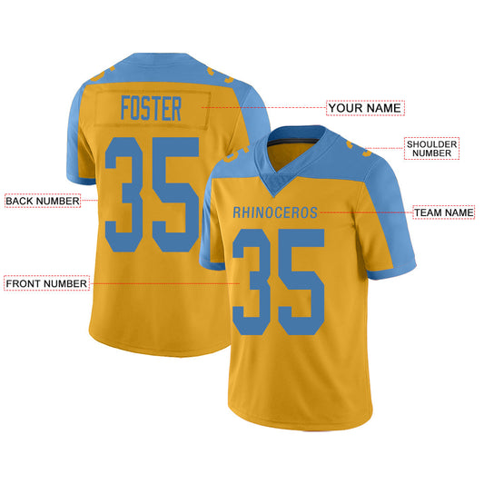 Custom P.Eagles Stitched American Football Jerseys Personalize Birthday Gifts Gold Jersey