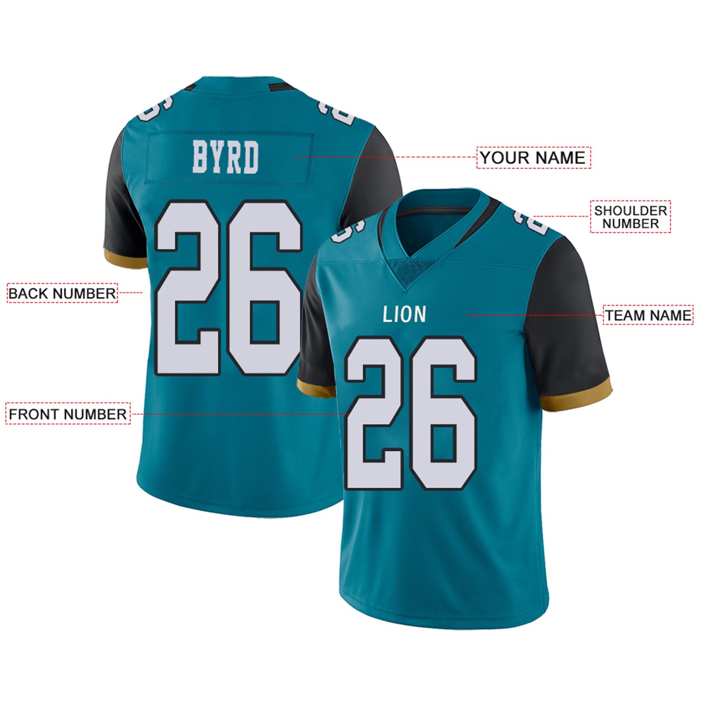 Custom J.Jaguars Football Jerseys Team Player or Personalized Design Your Own Name for Men's Women's Youth Jerseys Teal