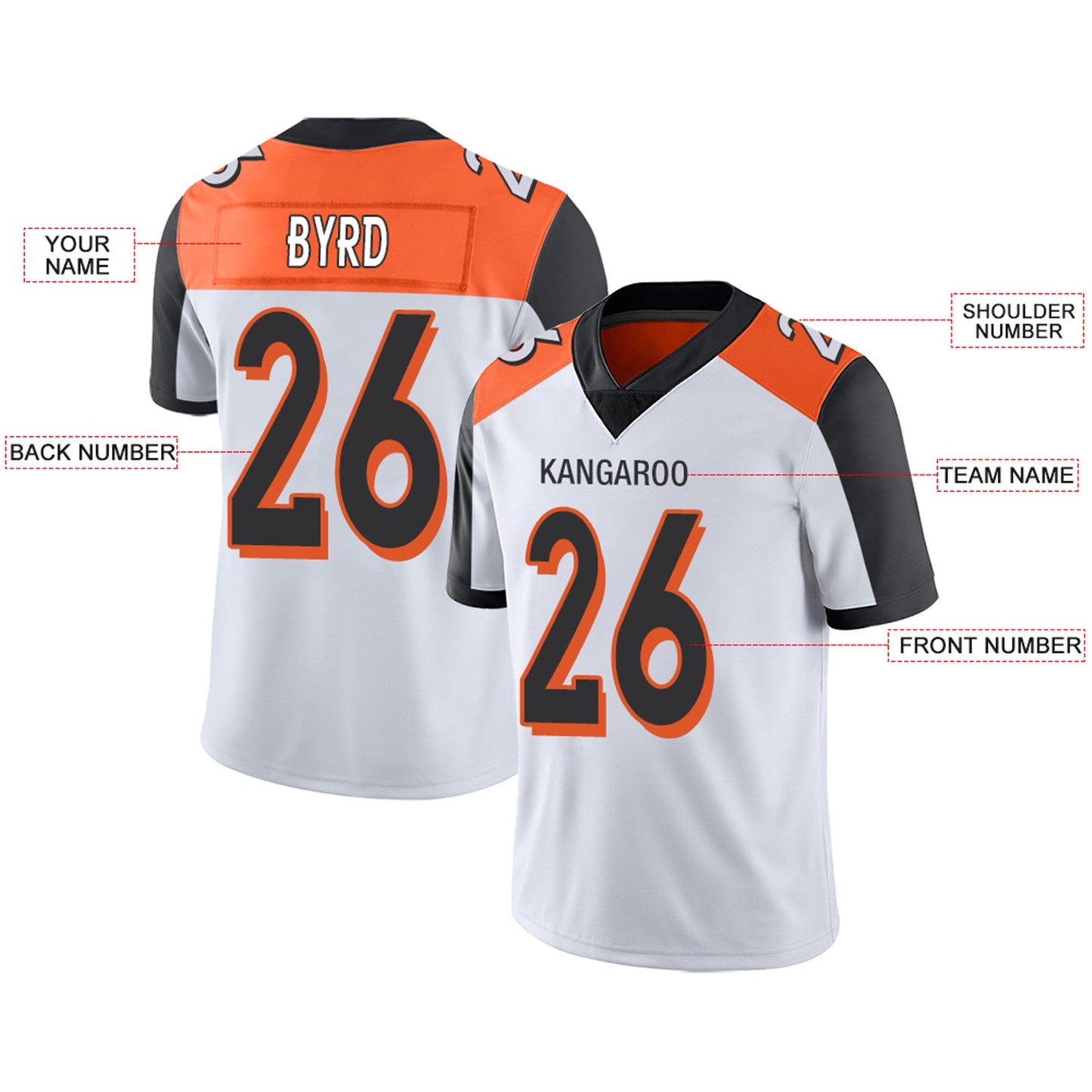 Custom C.Bengals Football Jerseys Team Player or Personalized Design Your Own Name for Men's Women's Youth Jerseys Orange