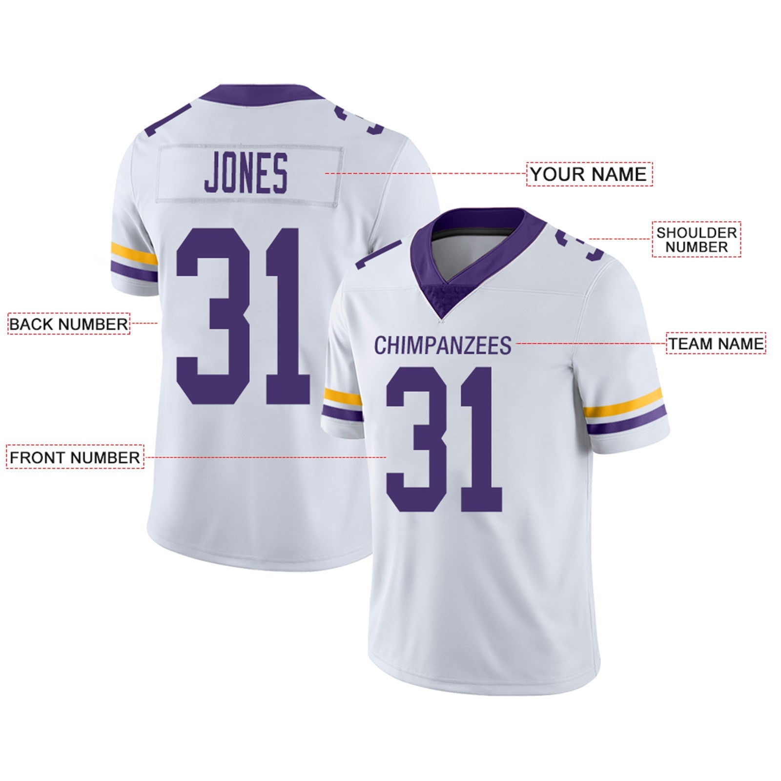 Men's Nike Bisi Johnson Purple Minnesota Vikings Game Jersey