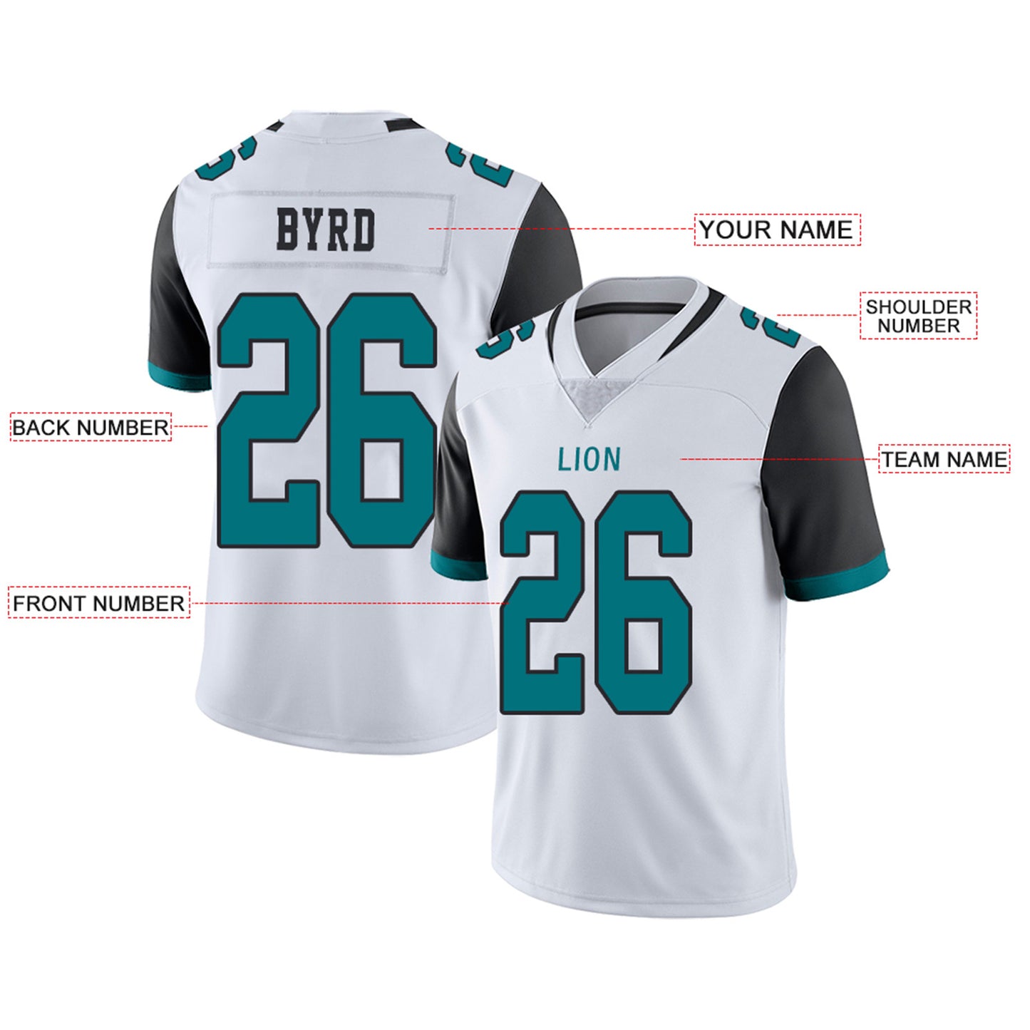 Custom J.Jaguars Football Jerseys Team Player or Personalized Design Your Own Name for Men's Women's Youth Jerseys Teal